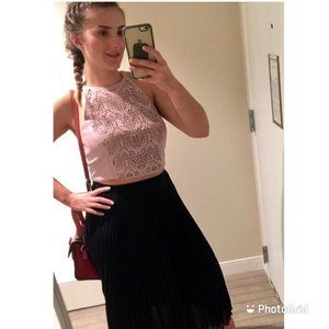 Parker halter style cropped leather top